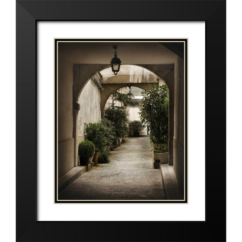 Through the Arches Black Modern Wood Framed Art Print with Double Matting by White, Milla