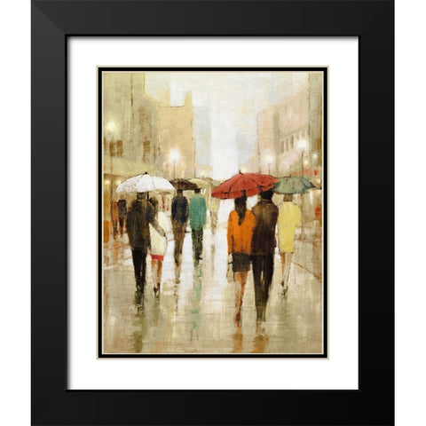 Gentle Rain Black Modern Wood Framed Art Print with Double Matting by Kroeker, Wendy
