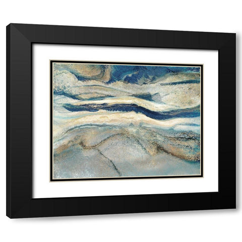 Blue Danube II Black Modern Wood Framed Art Print with Double Matting by Kroeker, Wendy