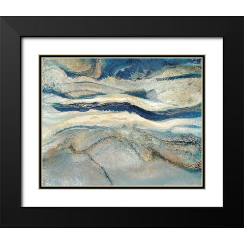 Blue Danube II Black Modern Wood Framed Art Print with Double Matting by Kroeker, Wendy