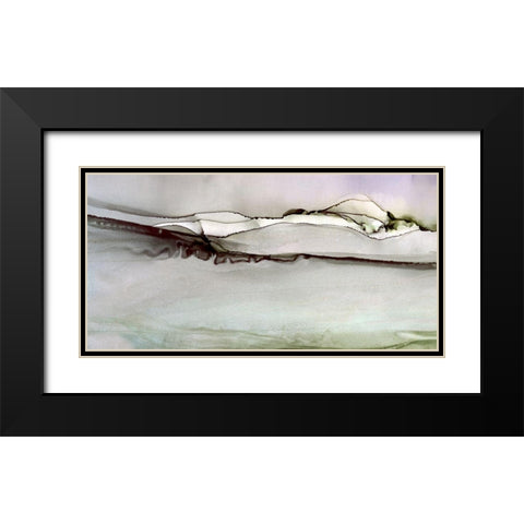 Simple Lines Black Modern Wood Framed Art Print with Double Matting by Kroeker, Wendy