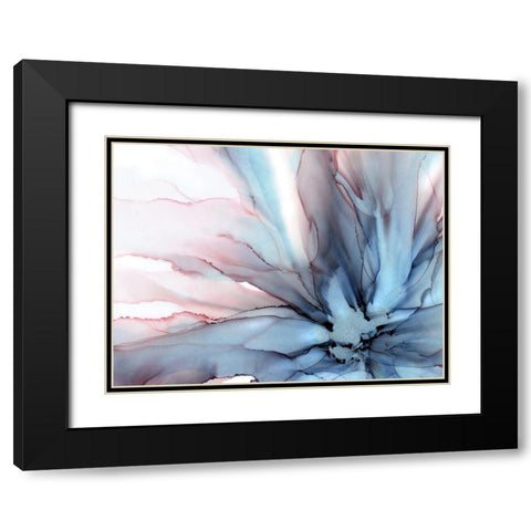 Petalo Flora  Black Modern Wood Framed Art Print with Double Matting by Kroker, Wendy