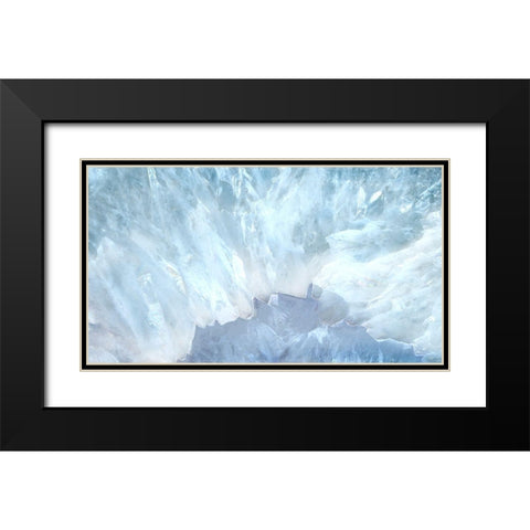 Blue Agate Light  Black Modern Wood Framed Art Print with Double Matting by Kroker, Wendy