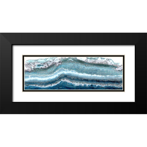 Lace Agate Light Blue I  Black Modern Wood Framed Art Print with Double Matting by Kroker, Wendy