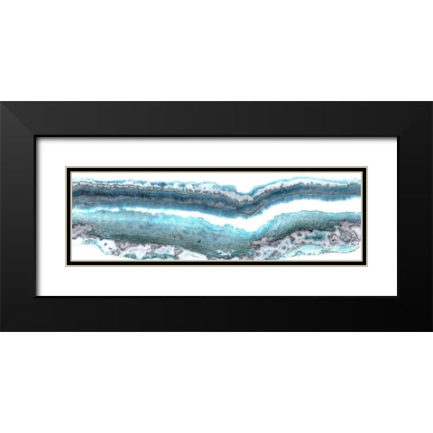 Lace Agate Light Blue II Black Modern Wood Framed Art Print with Double Matting by Kroker, Wendy