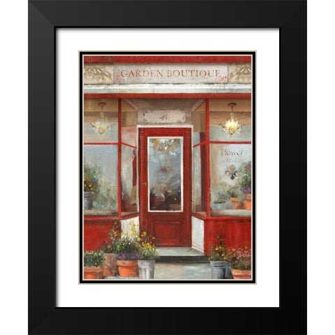 Flower Shop Black Modern Wood Framed Art Print with Double Matting by Wilson, Aimee