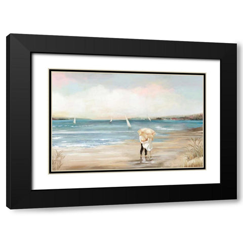 Pearl Shore Black Modern Wood Framed Art Print with Double Matting by Wilson, Aimee