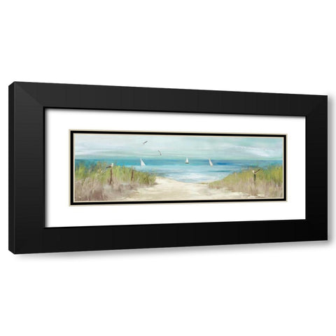 Beachlong Birds Black Modern Wood Framed Art Print with Double Matting by Wilson, Aimee