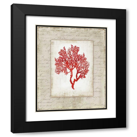 Red Coral II  Black Modern Wood Framed Art Print with Double Matting by Wilson, Aimee