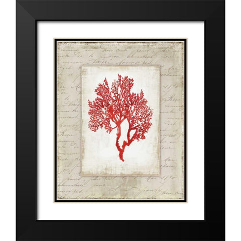 Red Coral II  Black Modern Wood Framed Art Print with Double Matting by Wilson, Aimee