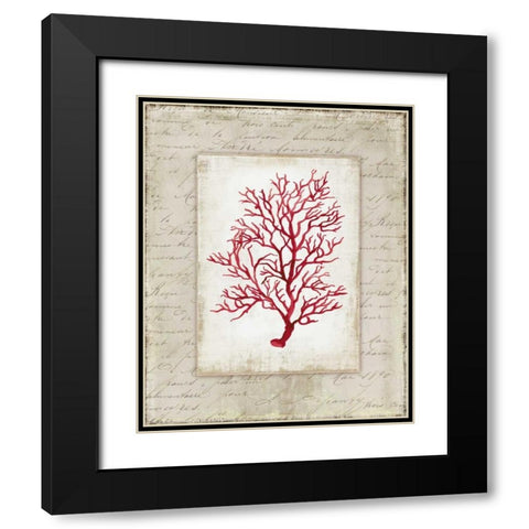 Red Coral III Black Modern Wood Framed Art Print with Double Matting by Wilson, Aimee