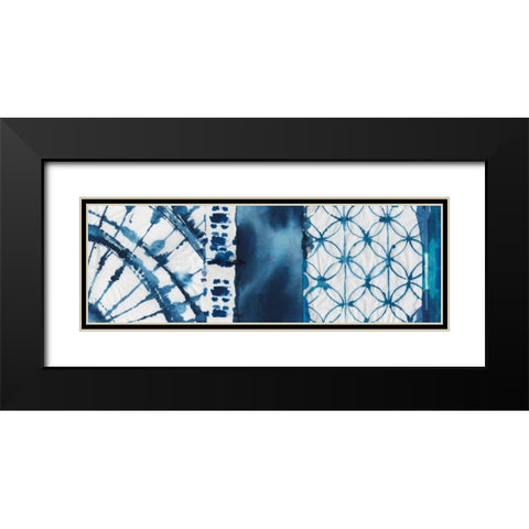 Shibori Patchwork II Black Modern Wood Framed Art Print with Double Matting by Wilson, Aimee