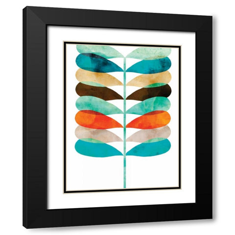 Mod Fern Black Modern Wood Framed Art Print with Double Matting by Wilson, Aimee