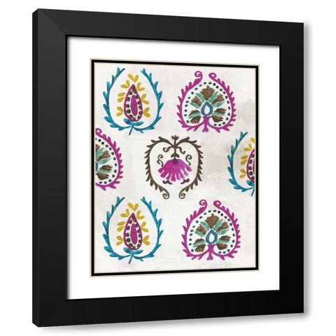 Pattern II Black Modern Wood Framed Art Print with Double Matting by Wilson, Aimee