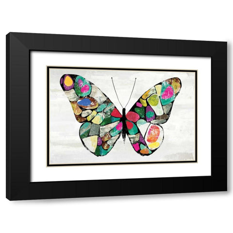 Butterfly Black Modern Wood Framed Art Print with Double Matting by Wilson, Aimee