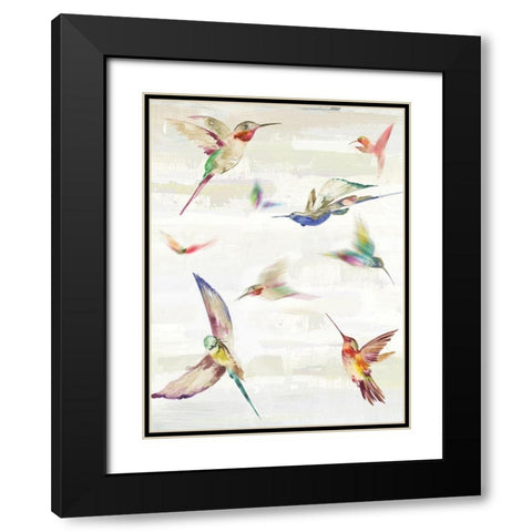 Humming II Black Modern Wood Framed Art Print with Double Matting by Wilson, Aimee