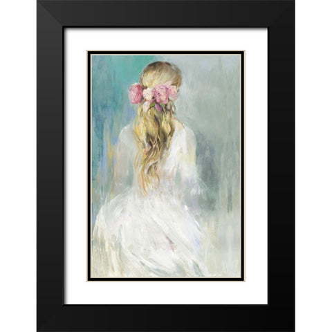 Girl in White Dress  Black Modern Wood Framed Art Print with Double Matting by Aimee Wilson