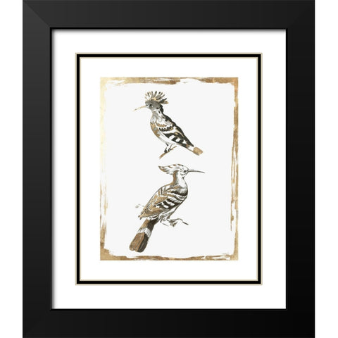 Perched Birds  Black Modern Wood Framed Art Print with Double Matting by Wilson, Aimee