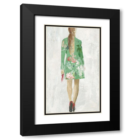 Walking Away Black Modern Wood Framed Art Print with Double Matting by Wilson, Aimee