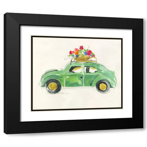 Charming Journey Black Modern Wood Framed Art Print with Double Matting by Wilson, Aimee