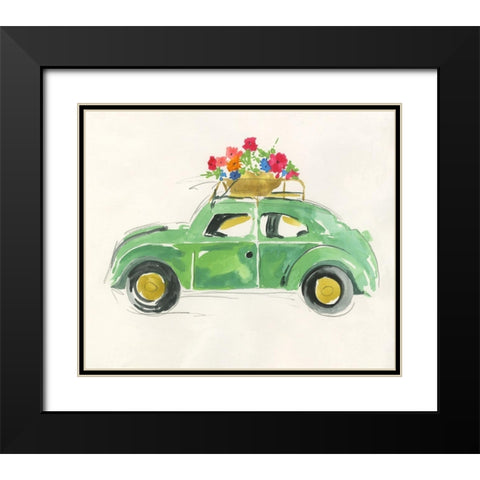 Charming Journey Black Modern Wood Framed Art Print with Double Matting by Wilson, Aimee