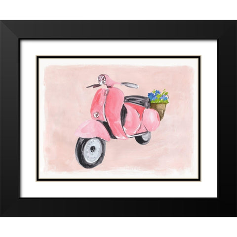 Pink Day Black Modern Wood Framed Art Print with Double Matting by Wilson, Aimee
