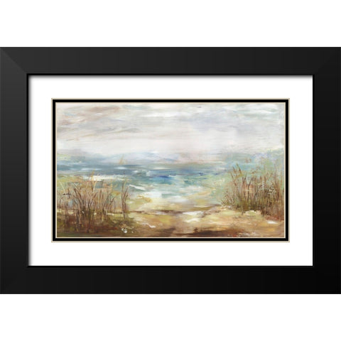 Parting Shores Black Modern Wood Framed Art Print with Double Matting by Wilson, Aimee