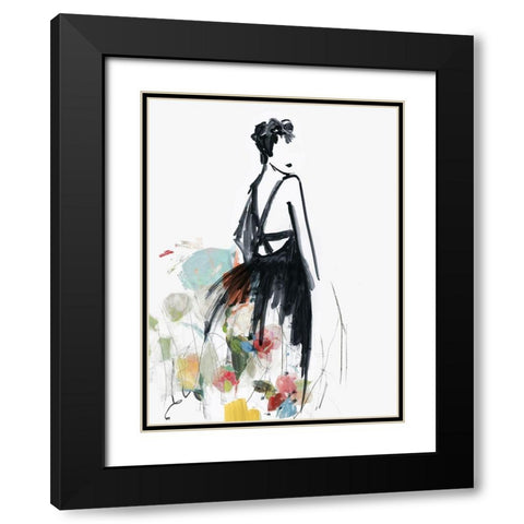 Fashion Flowers II Black Modern Wood Framed Art Print with Double Matting by Wilson, Aimee