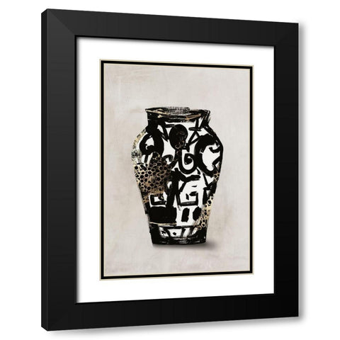 Golden Vase I  Black Modern Wood Framed Art Print with Double Matting by Wilson, Aimee