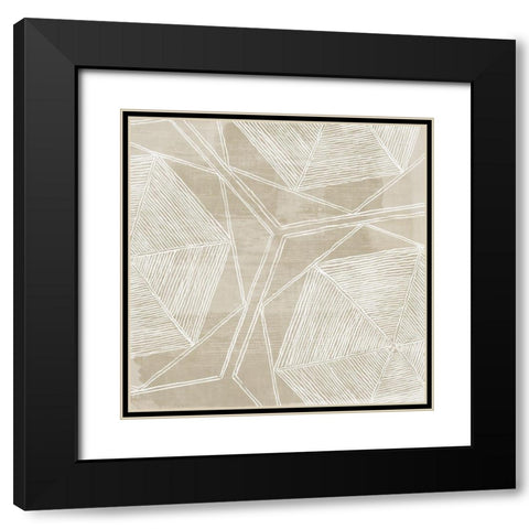 Woven Linen I  Black Modern Wood Framed Art Print with Double Matting by Wilson, Aimee