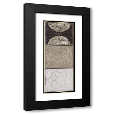 Black Tiles I Black Modern Wood Framed Art Print with Double Matting by Wilson, Aimee