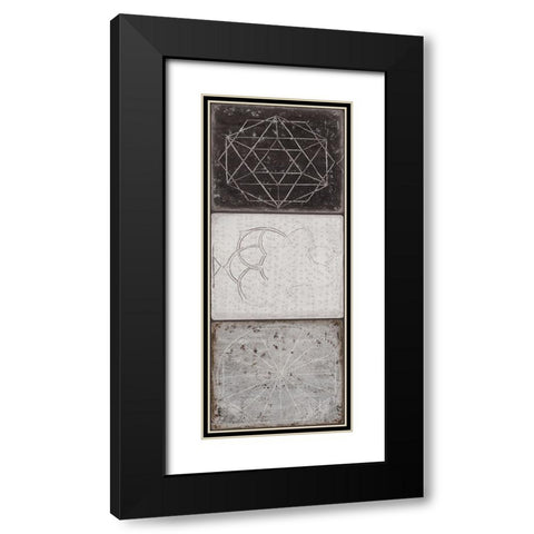 Black Tiles I Black Modern Wood Framed Art Print with Double Matting by Wilson, Aimee