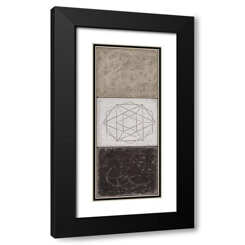 Black Tiles II Black Modern Wood Framed Art Print with Double Matting by Wilson, Aimee