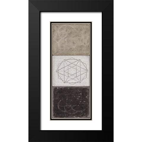 Black Tiles II Black Modern Wood Framed Art Print with Double Matting by Wilson, Aimee