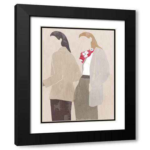 Woman in Scarf I  Black Modern Wood Framed Art Print with Double Matting by Wilson, Aimee