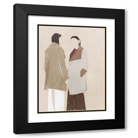 Woman in Scarf II Black Modern Wood Framed Art Print with Double Matting by Wilson, Aimee