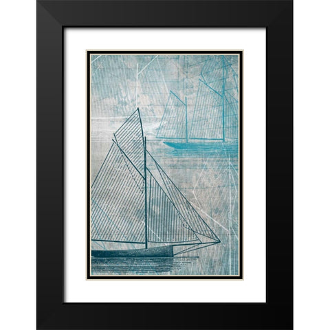 Danielas Sailboat IV Black Modern Wood Framed Art Print with Double Matting by Wilson, Aimee