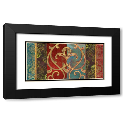 Embroidered Black Modern Wood Framed Art Print with Double Matting by Wilson, Aimee