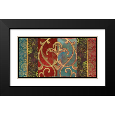 Embroidered Black Modern Wood Framed Art Print with Double Matting by Wilson, Aimee