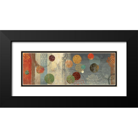 Mosaic Circles II Black Modern Wood Framed Art Print with Double Matting by Wilson, Aimee