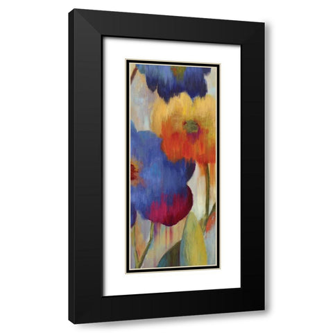 Jardin Ikat I - Mini Black Modern Wood Framed Art Print with Double Matting by Wilson, Aimee