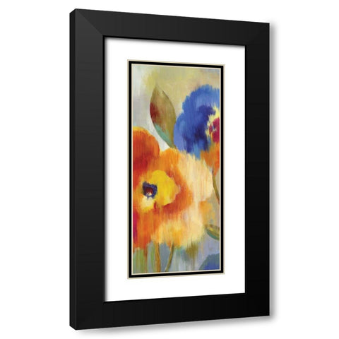 Jardin Ikat II - Mini Black Modern Wood Framed Art Print with Double Matting by Wilson, Aimee