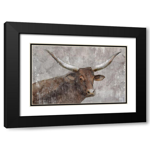 A No Bull Black Modern Wood Framed Art Print with Double Matting by Cooke, William