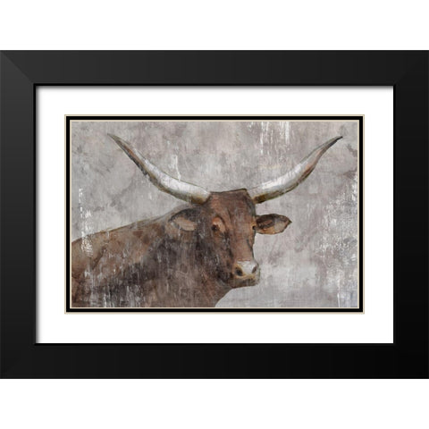 A No Bull Black Modern Wood Framed Art Print with Double Matting by Cooke, William