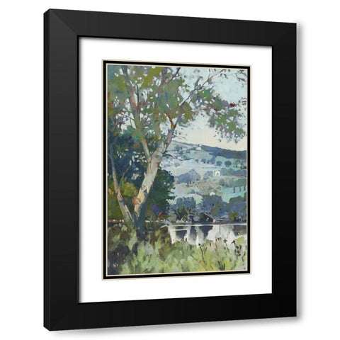 Lemon Landscape I Black Modern Wood Framed Art Print with Double Matting by Wilde, Susan