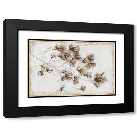Golden Pine Braches I  Black Modern Wood Framed Art Print with Double Matting by Wilde, Susan