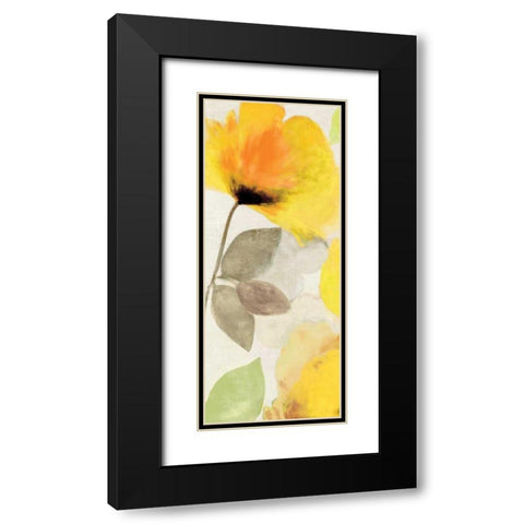 Happy Florals I - Mini Black Modern Wood Framed Art Print with Double Matting by Wilson, Aimee