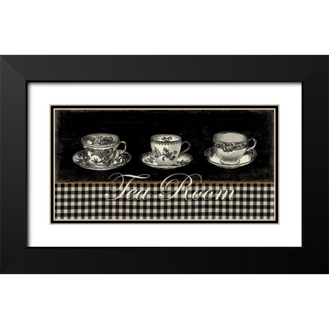 Tea Room Black Modern Wood Framed Art Print with Double Matting by Wilson, Aimee