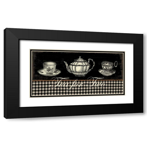 Tea for Two Black Modern Wood Framed Art Print with Double Matting by Wilson, Aimee