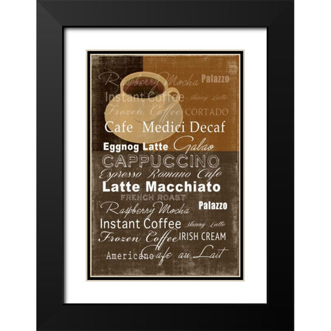 Cafe Collection - Mini Black Modern Wood Framed Art Print with Double Matting by Wilson, Aimee